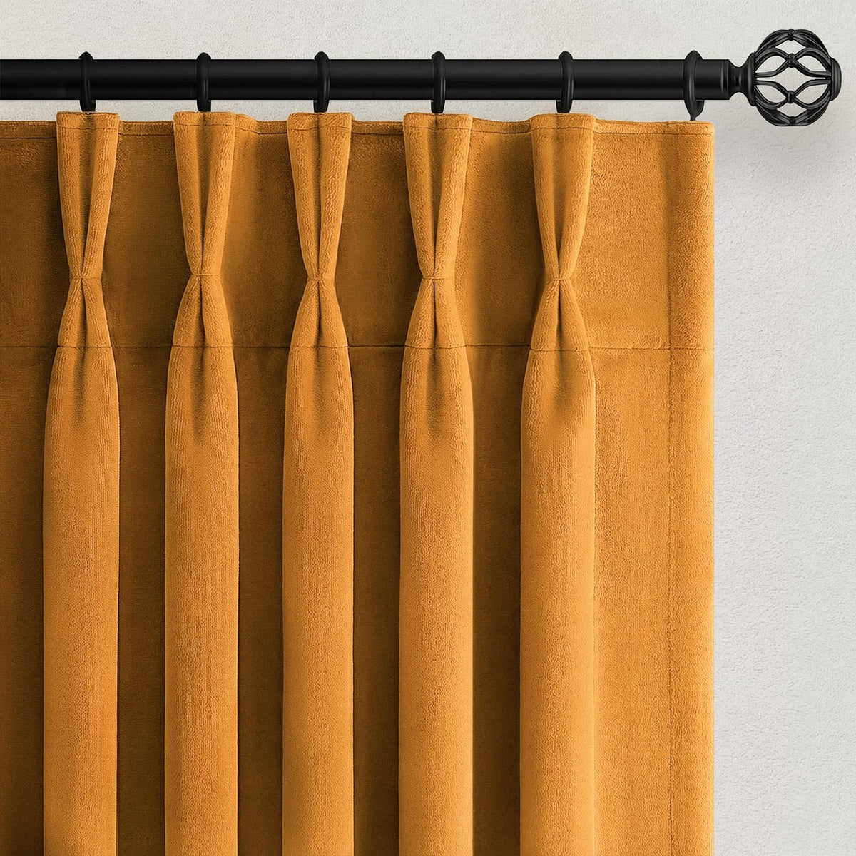 Olive Green Velvet Blackout Curtains 84 Inches 2 Panels Forest Green Elegant Vintage Pinch Pleated Drapes for Living Room Bedroom Thermal Soundproof Back Tab Window Panels,W40 x L84,Home Decor