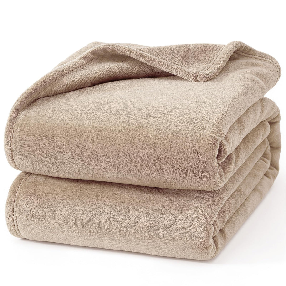 Hansleep Queen Grey Fleece Blanket, Soft Flannel Bed Blanket