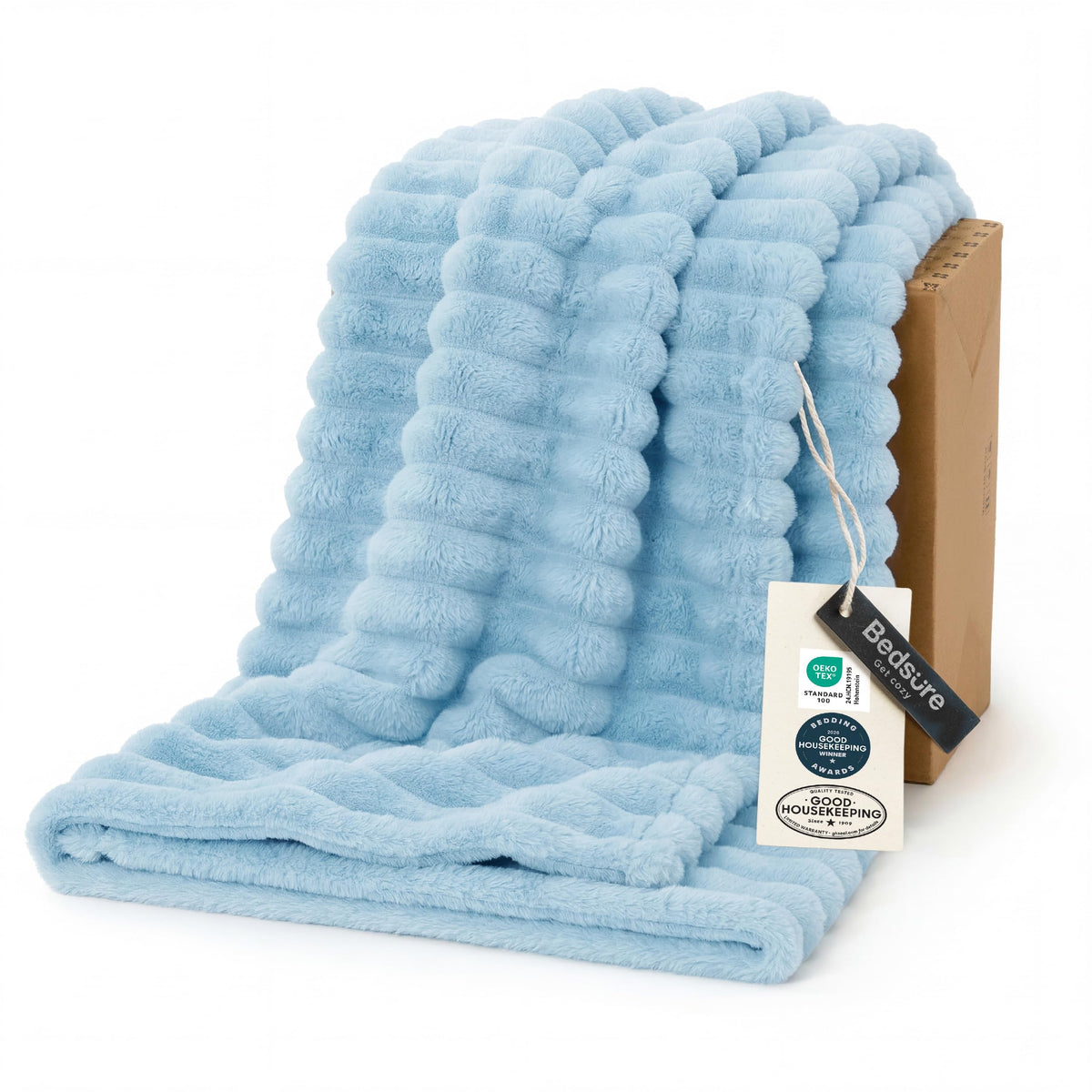 Bedsure GentleSoft White Throw Blanket for Couch - Halloween Fall Decorations for Home Living Room Decor, Cozy Fleece Fall Blanket for Sofa, Birthday Gifts for Women Mom Her, Off White, 50x60 Inches
