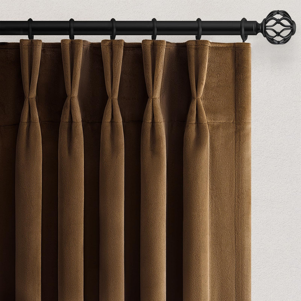 Olive Green Velvet Blackout Curtains 84 Inches 2 Panels Forest Green Elegant Vintage Pinch Pleated Drapes for Living Room Bedroom Thermal Soundproof Back Tab Window Panels,W40 x L84,Home Decor