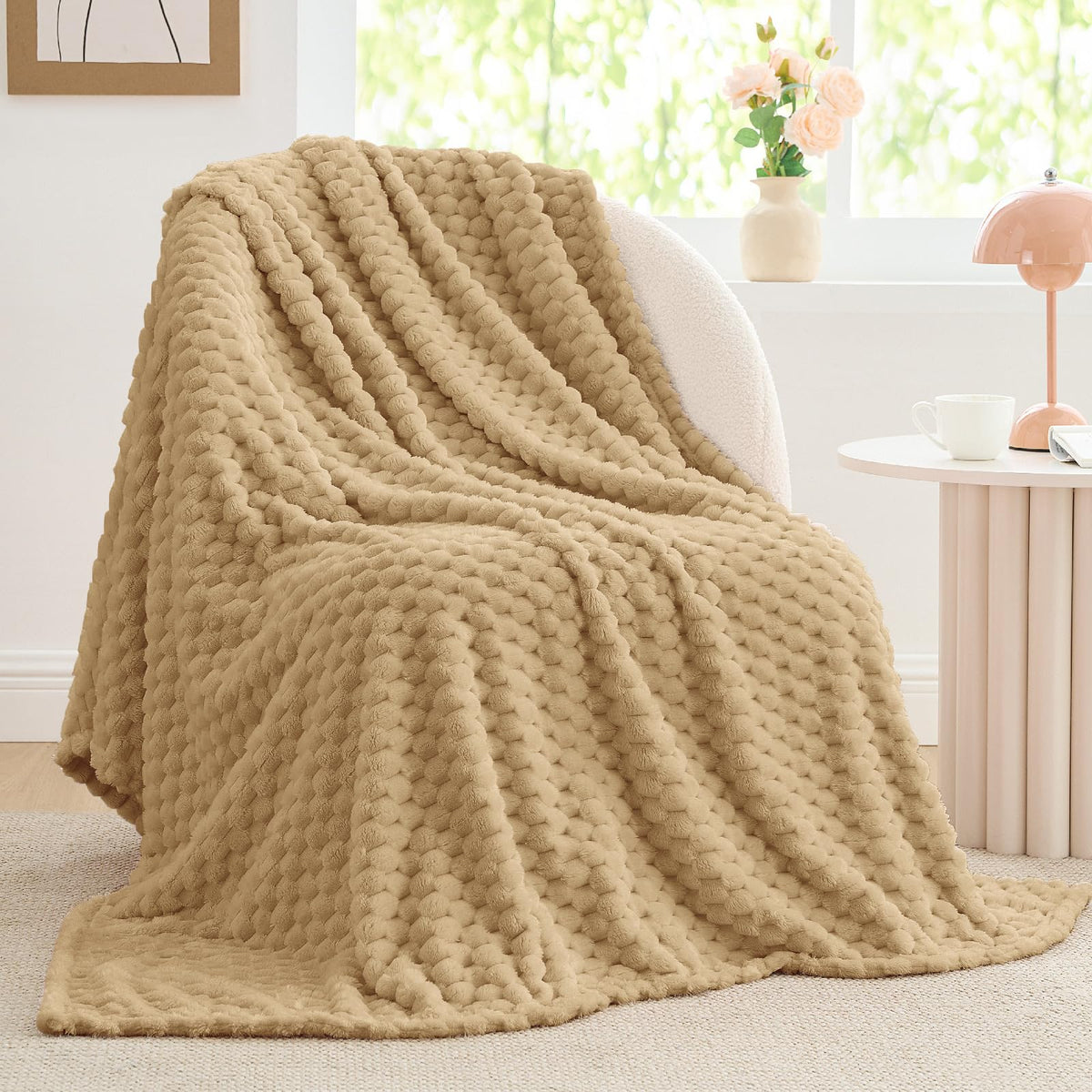 BEDELITE Pink Throw Blanket for Couch, Soft Cozy Gifts for Women, 50 * 60