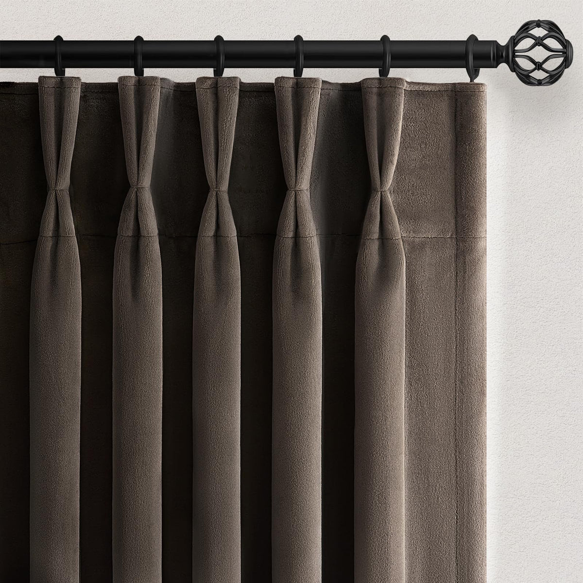 Olive Green Velvet Blackout Curtains 84 Inches 2 Panels Forest Green Elegant Vintage Pinch Pleated Drapes for Living Room Bedroom Thermal Soundproof Back Tab Window Panels,W40 x L84,Home Decor
