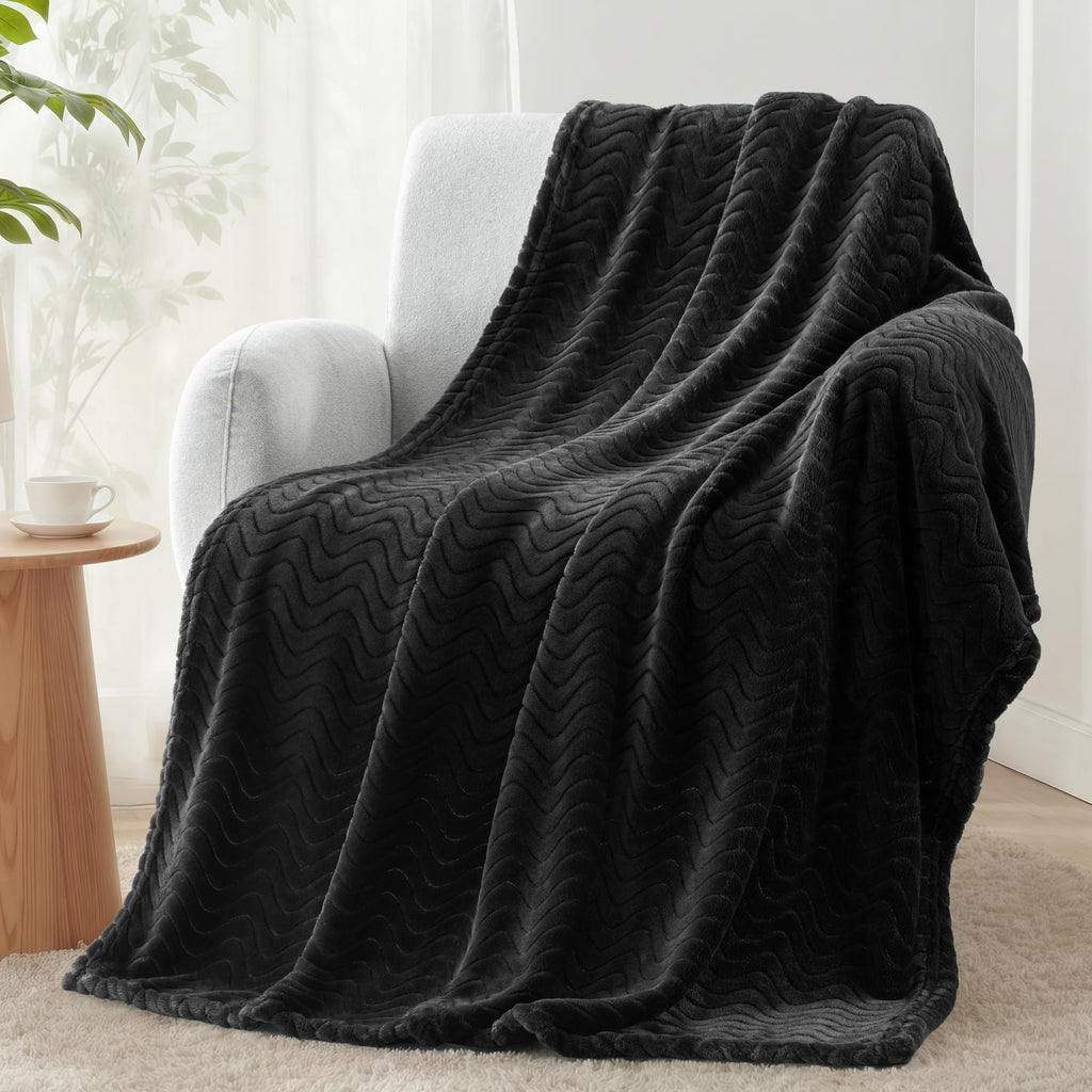 Exclusivo Mezcla Large Fleece Throw Blanket for Couch, Sofa, Celadon