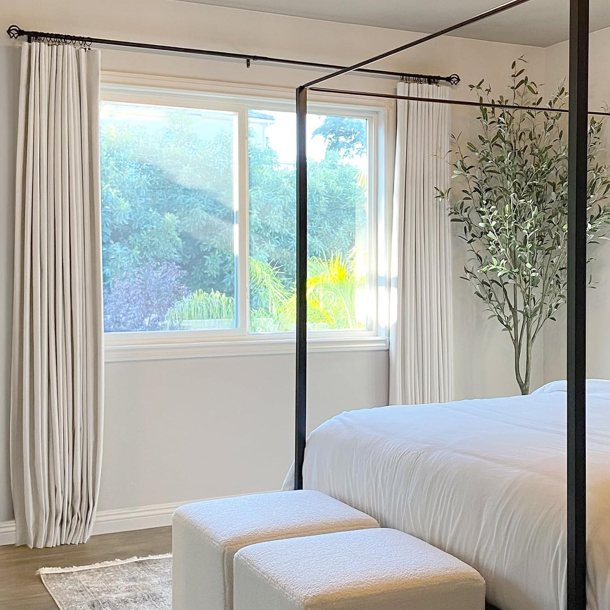 INOVADAY 100% Blackout Curtains for Bedroom Black Out Curtains 84 Inch Long