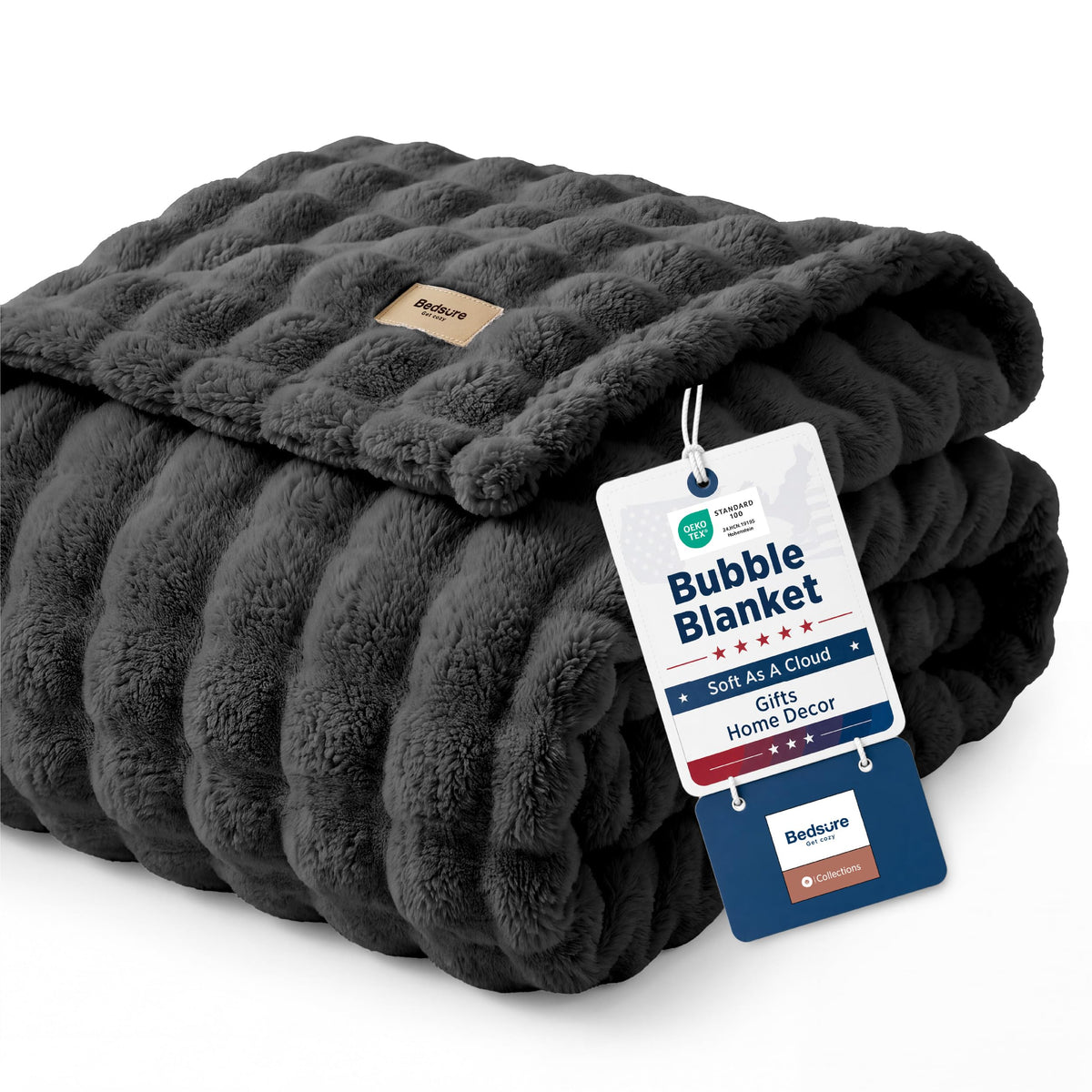 Bedsure Cloud Bubble Blanket, Soft Cozy Throw, Off White, 50"×60"