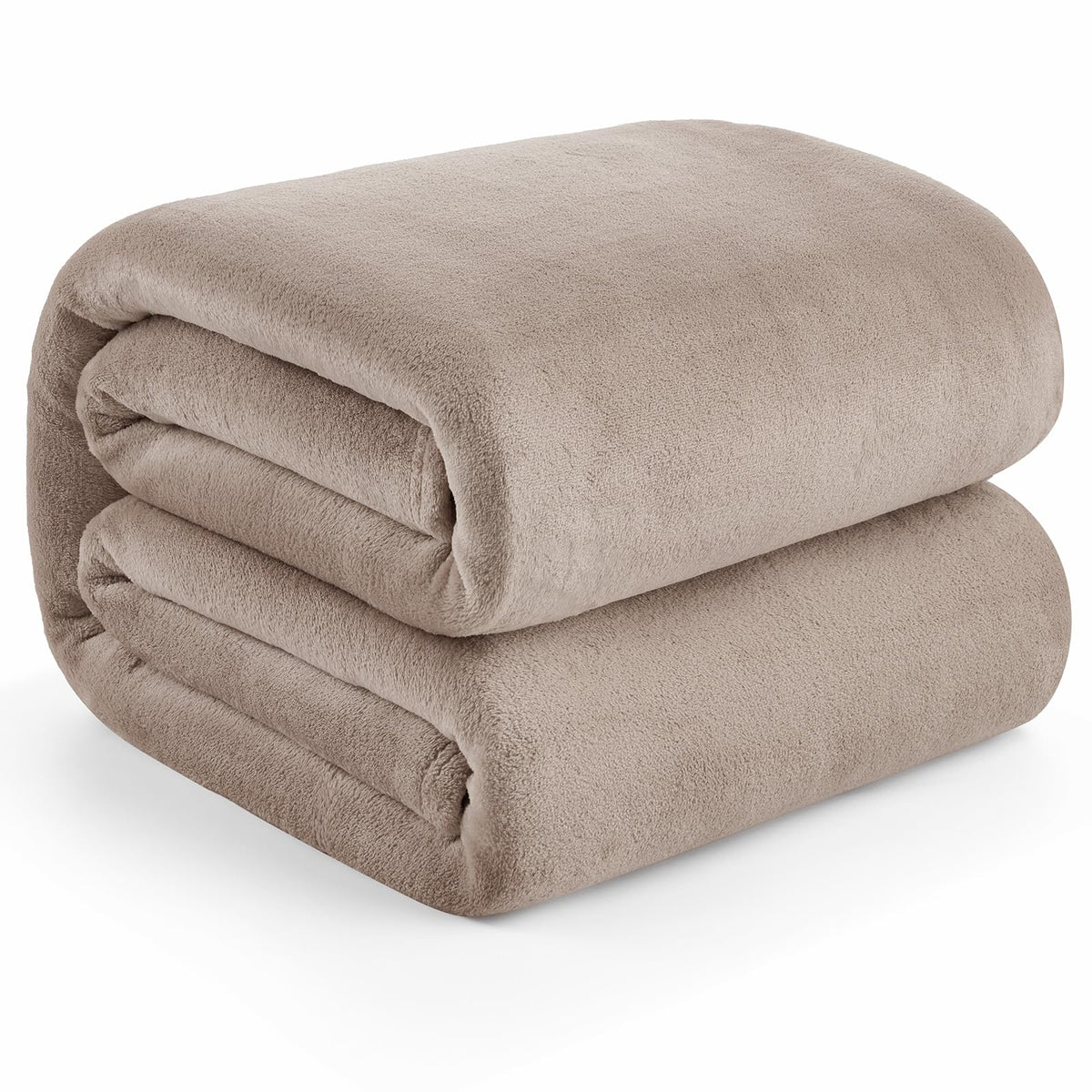 Hansleep Queen Grey Fleece Blanket, Soft Flannel Bed Blanket