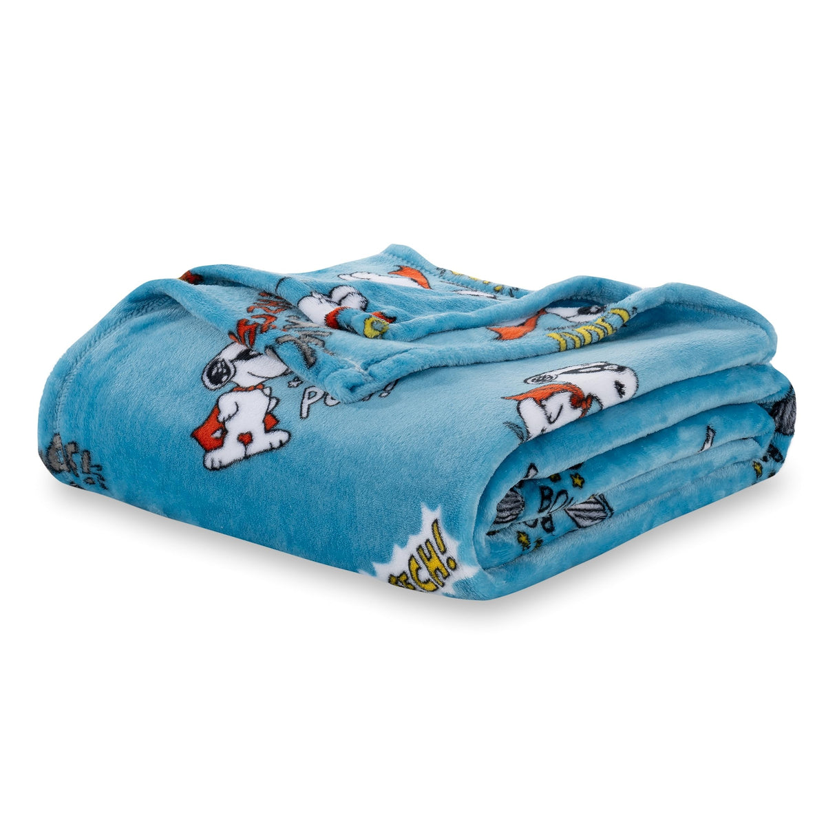 Berkshire Blanket Peanuts® VelvetLoft® Cute Character Snoopy Plush Throw Blanket,Peanuts Poses and Paws Grey,Throw 55 in x 70 in (Official Peanuts® Product)