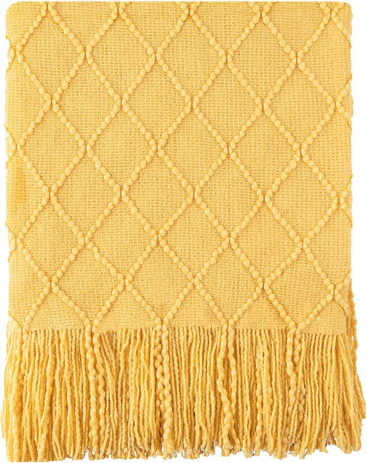 BATTILO HOME Rust Throw Blanket for Couch, 50"x60"