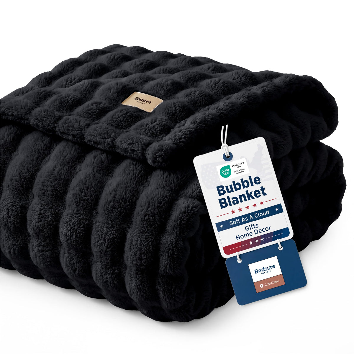 Bedsure Cloud Bubble Blanket, Soft Cozy Throw, Off White, 50"×60"