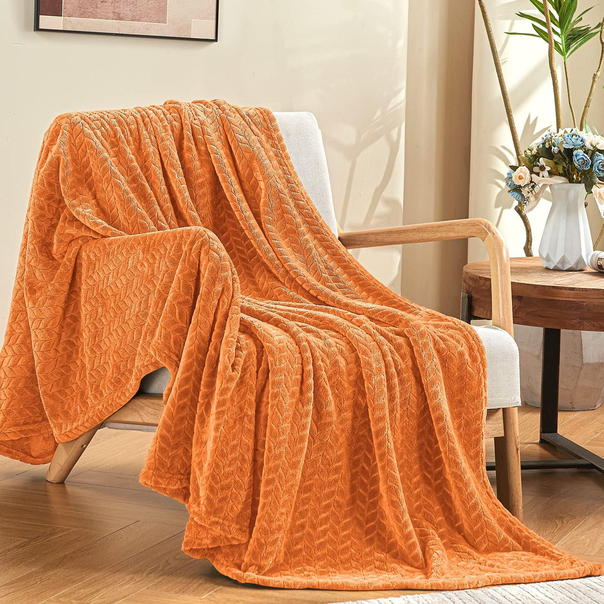 Inhand Fleece Throw Blanket, Super Soft Flannel Cozy for Adults, Washable Lightweight for Couch, Sofa, Bed, Office, Warm Plush for All Season, Green, 50"×60"