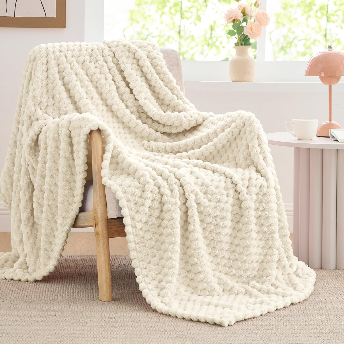BEDELITE Pink Throw Blanket for Couch, Soft Cozy Gifts for Women, 50 * 60