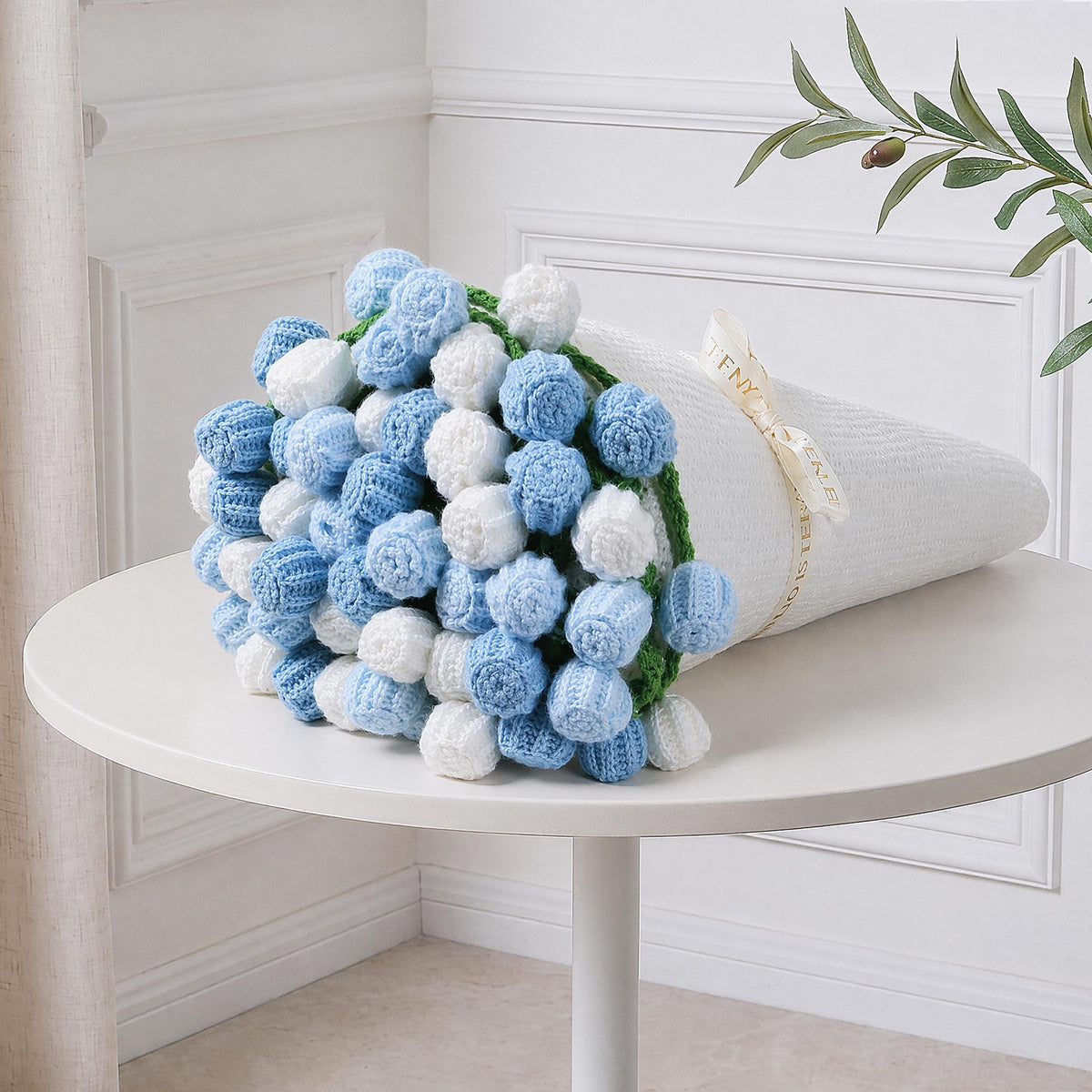 Ivydale 43inch Sunflowers Crochet Blanket Knitted Flower Bouquet Throw