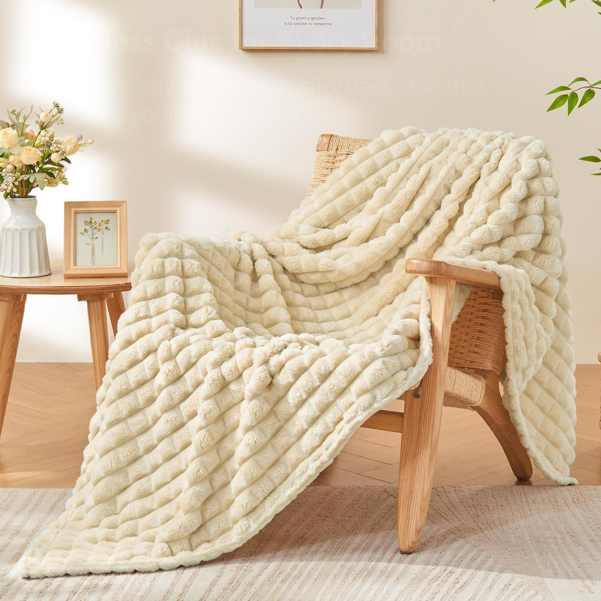 BEDELITE Buffalo Plaid Flannel Fleece Throw Blanket for Couch