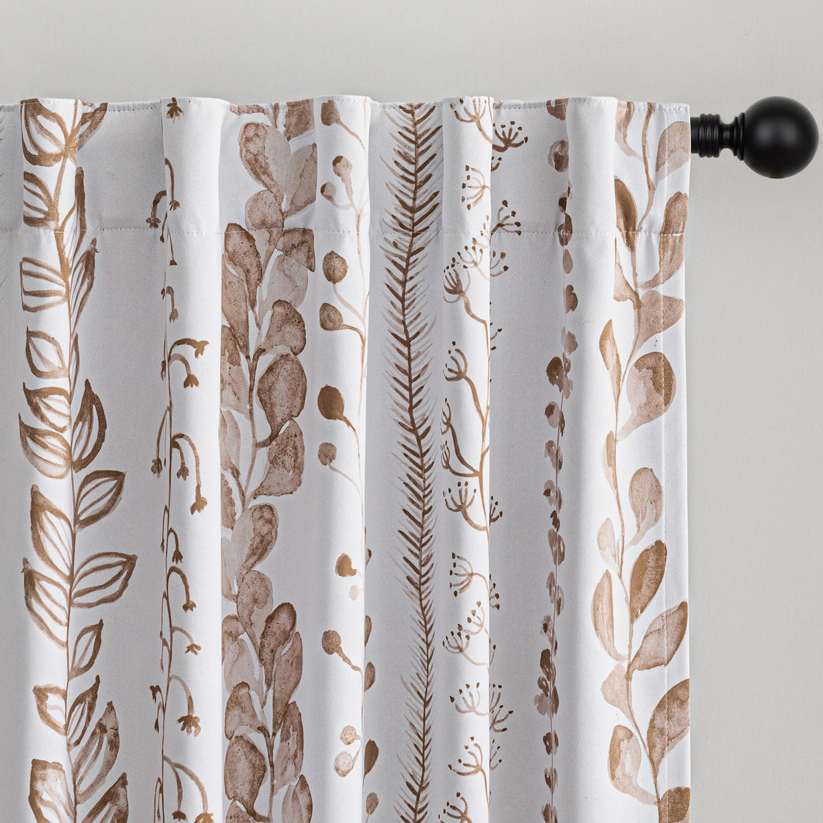 MEETSKY Sage Green Curtains 72 Inches Long 2 Panels Boho Curtains for Living Room Light Filtering Patterned Drapes for Bedroom Linen Style Back Tab Leaf Print Window Treatment, 50” Wide Each Panel