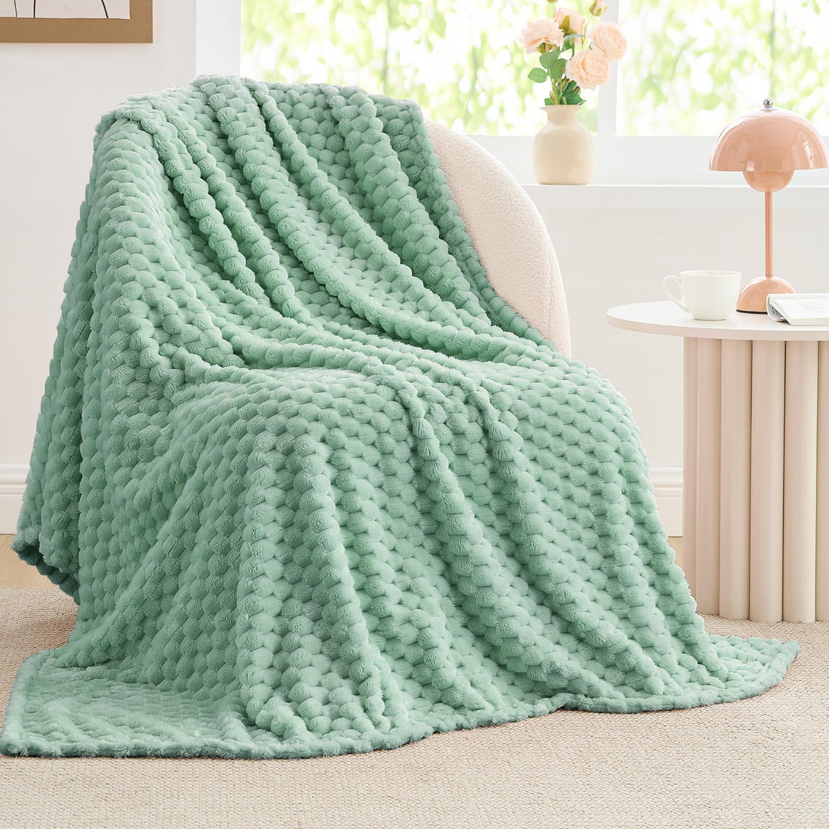 BEDELITE Pink Throw Blanket for Couch, Soft Cozy Gifts for Women, 50 * 60