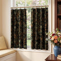 StangH Black Floral Vintage Curtains Luxury Velvet Drapes 96 Inch 2 Panels