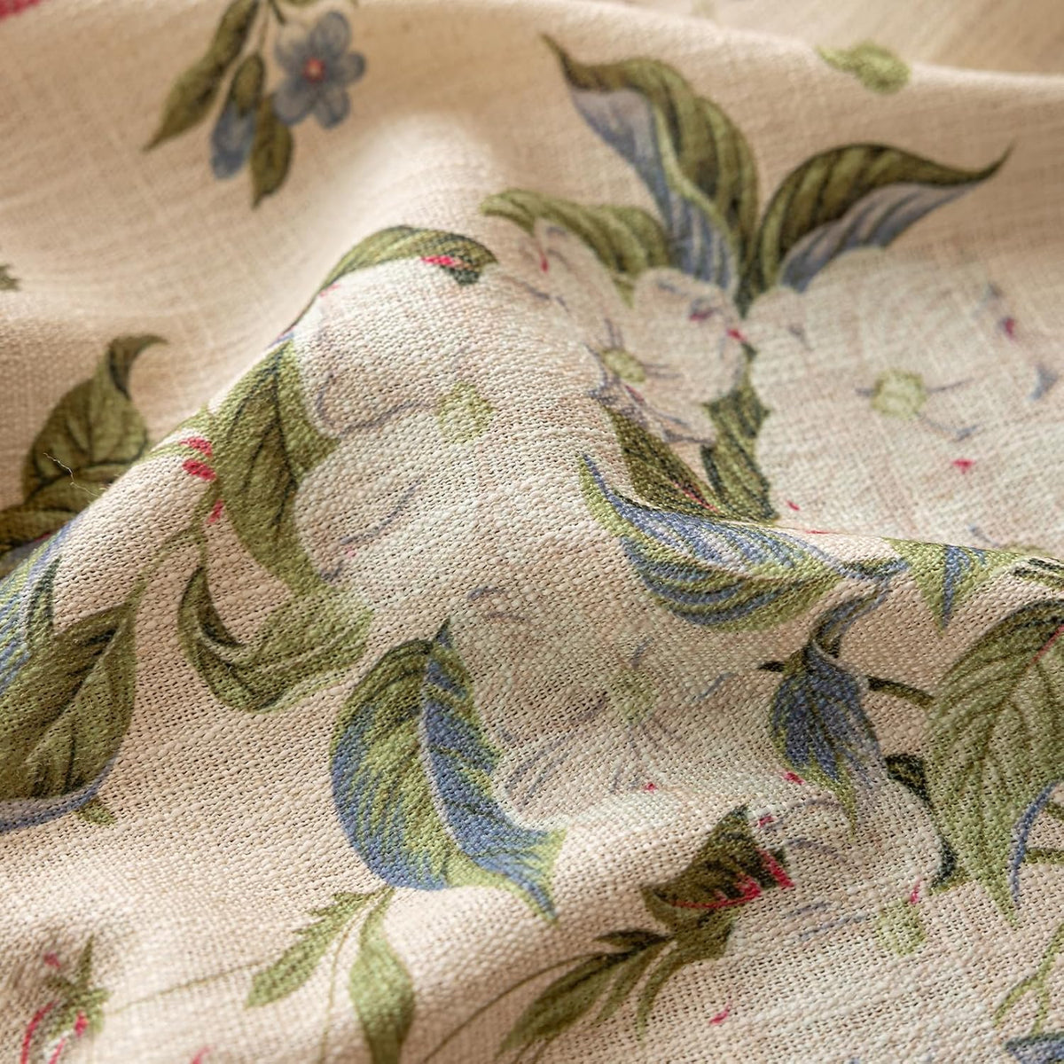 ENJOYBRIDAL Floral Curtains 84 Inch Long Living Room Boho Drapes Bedroom 2 Panels Semi Sheer Floor Length Window Curtain Panels Vintage Rod Pocket Tassel Farmhouse Nursery Window Treatments