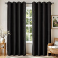 Joydeco Blackout Curtains 84 Inch Long, Linen Black Out Curtains for Bedroom 2 Panels with Grommet, Thermal Insulated, Noise Reducing Room Darkening Drapes Privacy Protection for Living Room Window