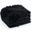 Chenille Throw Blanket for Couch 50" x 60", Olive Green
