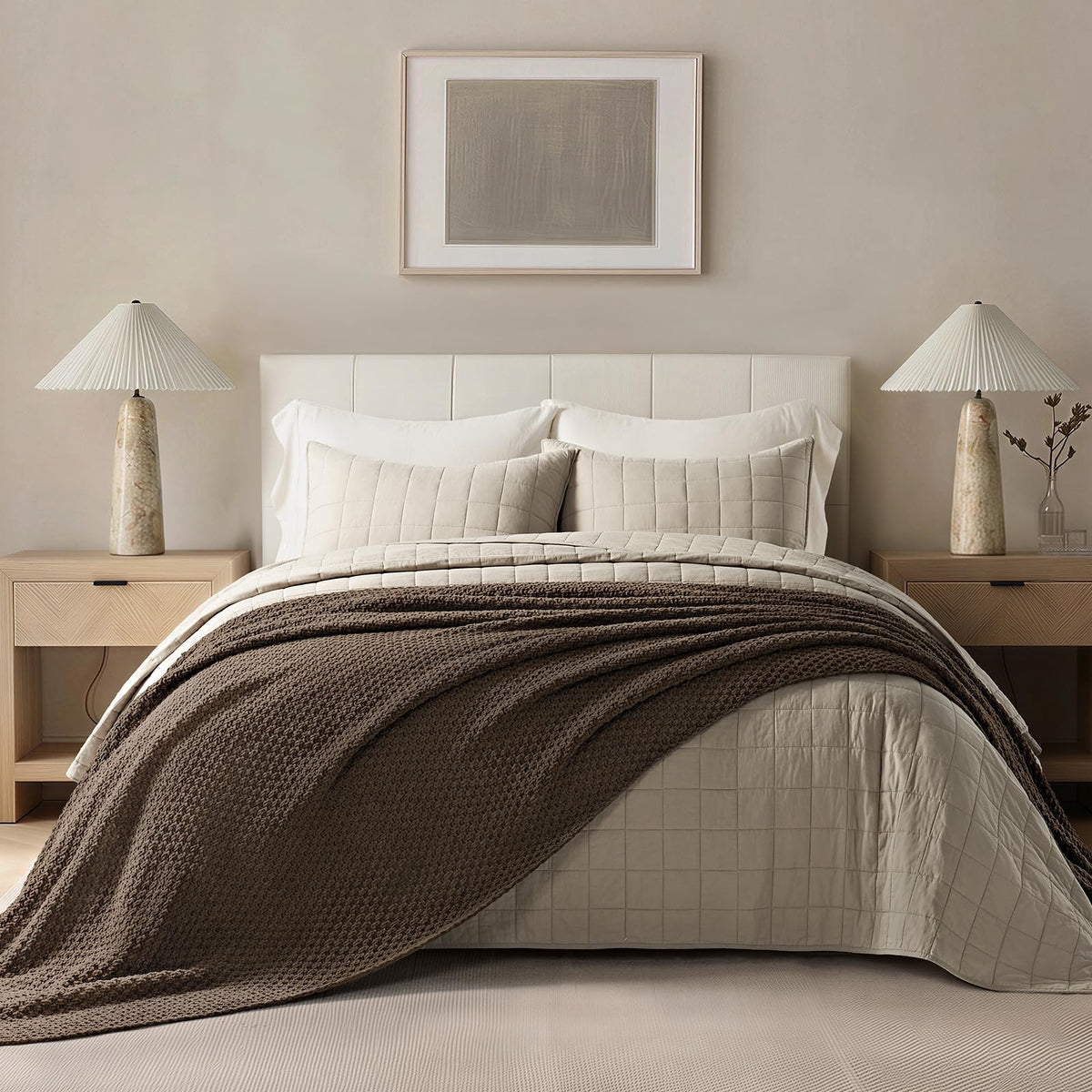 EVERGRACEHOME Chunky Chenille Knit Throw Blanket, 50 x 60, Olive Green