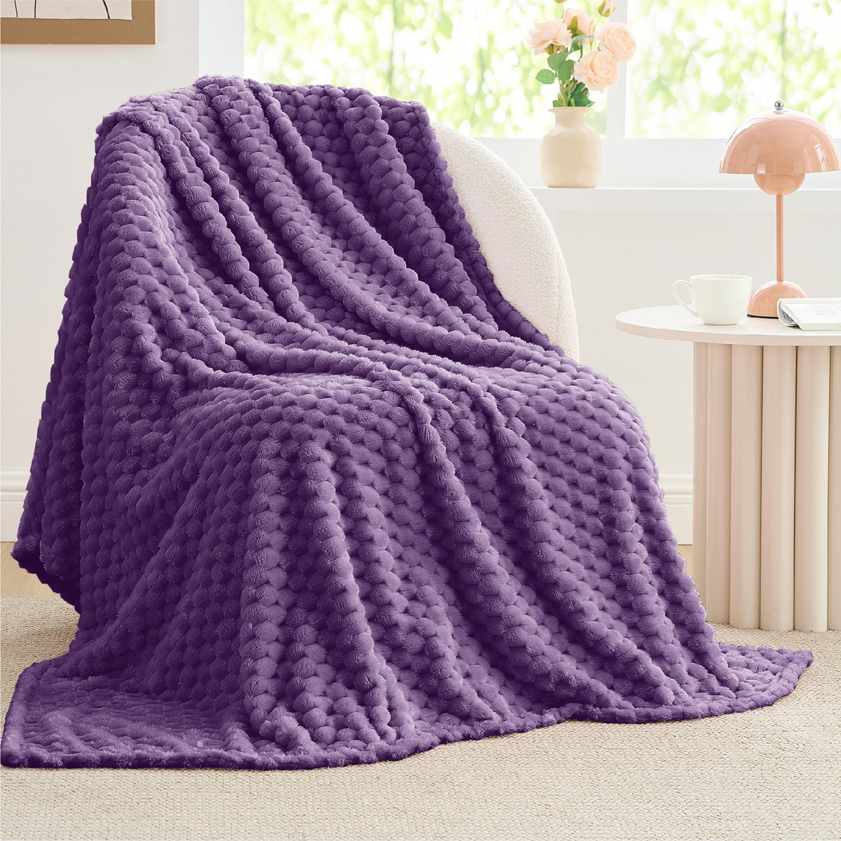 BEDELITE Pink Throw Blanket for Couch, Soft Cozy Gifts for Women, 50 * 60