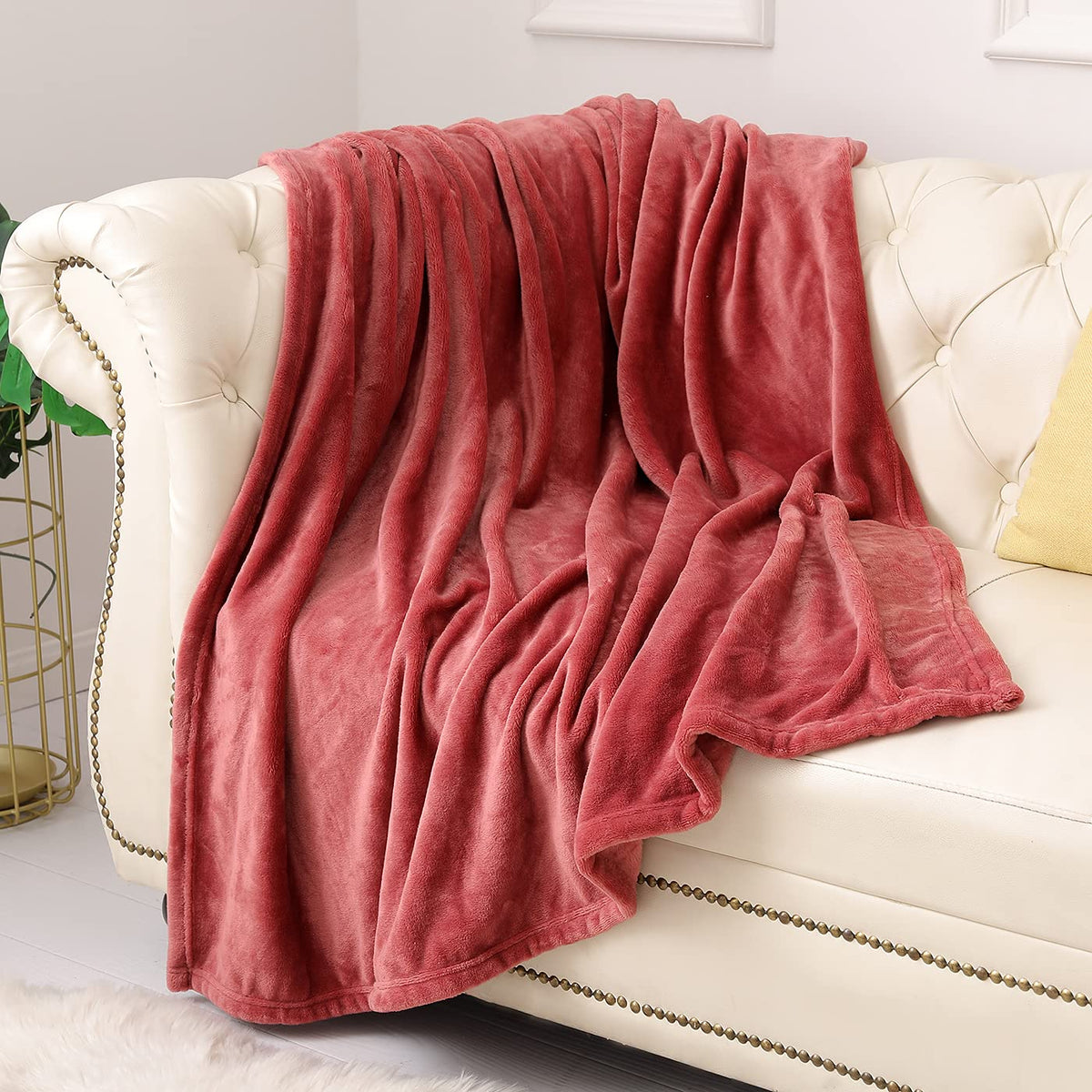 KMUSET Fleece Blanket Throw Size Grey Lightweight Super Soft Cozy Luxury Bed Blanket Microfiber Factory Shop