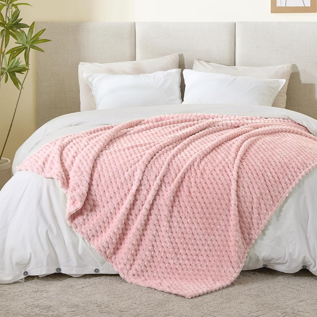 BEDELITE Pink Throw Blanket for Couch, Soft Cozy Gifts for Women, 50 * 60