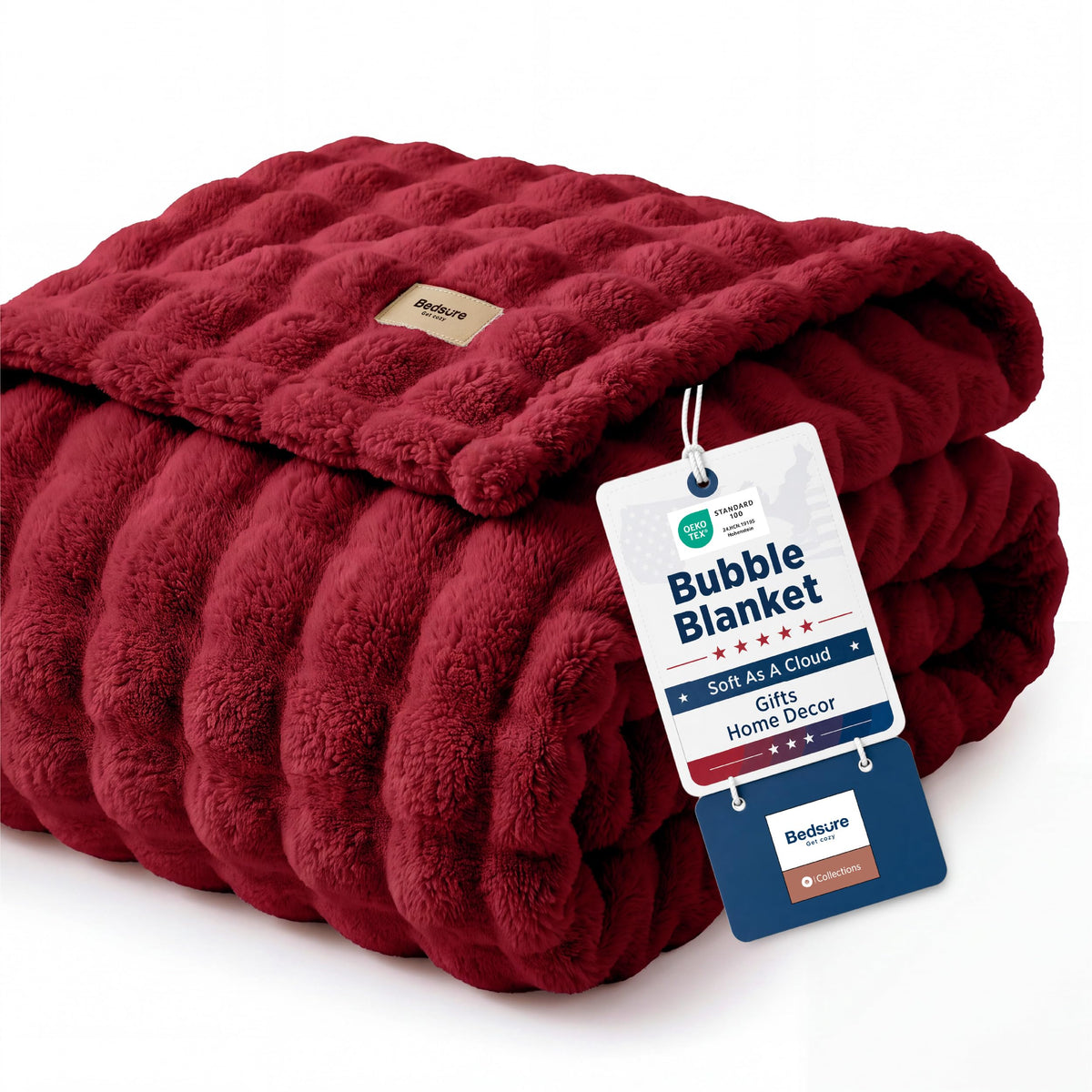 Bedsure Cloud Bubble Blanket, Soft Cozy Throw, Off White, 50"×60"