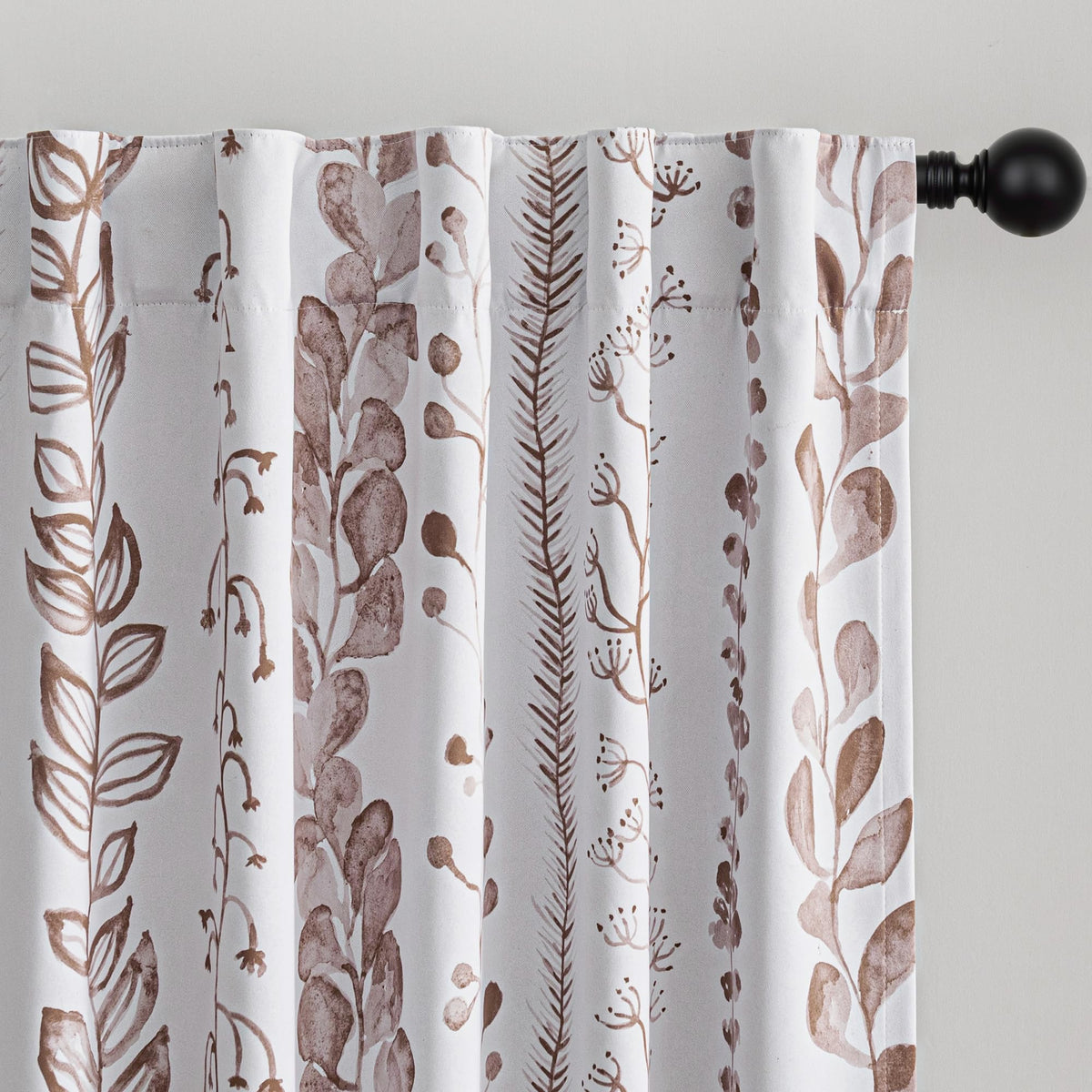 MEETSKY Sage Green Curtains 72 Inches Long 2 Panels Boho Curtains for Living Room Light Filtering Patterned Drapes for Bedroom Linen Style Back Tab Leaf Print Window Treatment, 50” Wide Each Panel