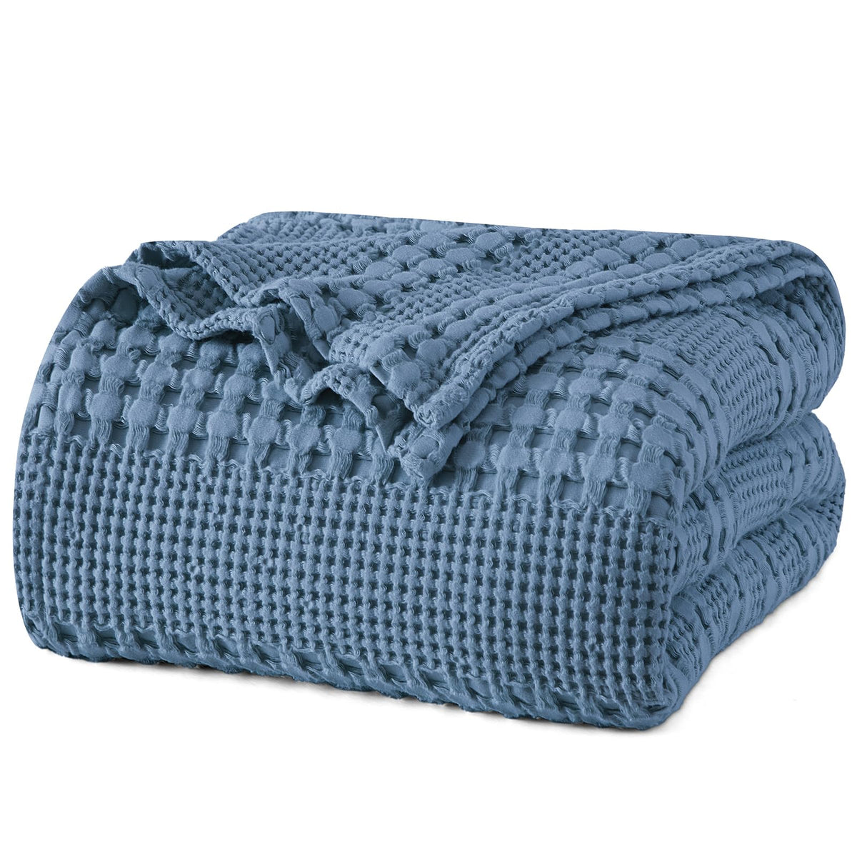 PHF Lightweight 100% Cotton Waffle Throw Blanket for Couch, Light Taupe