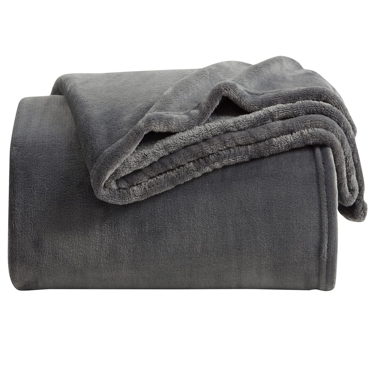 KMUSET Fleece Blanket Throw Size Grey Lightweight Super Soft Cozy Luxury Bed Blanket Microfiber Factory Shop