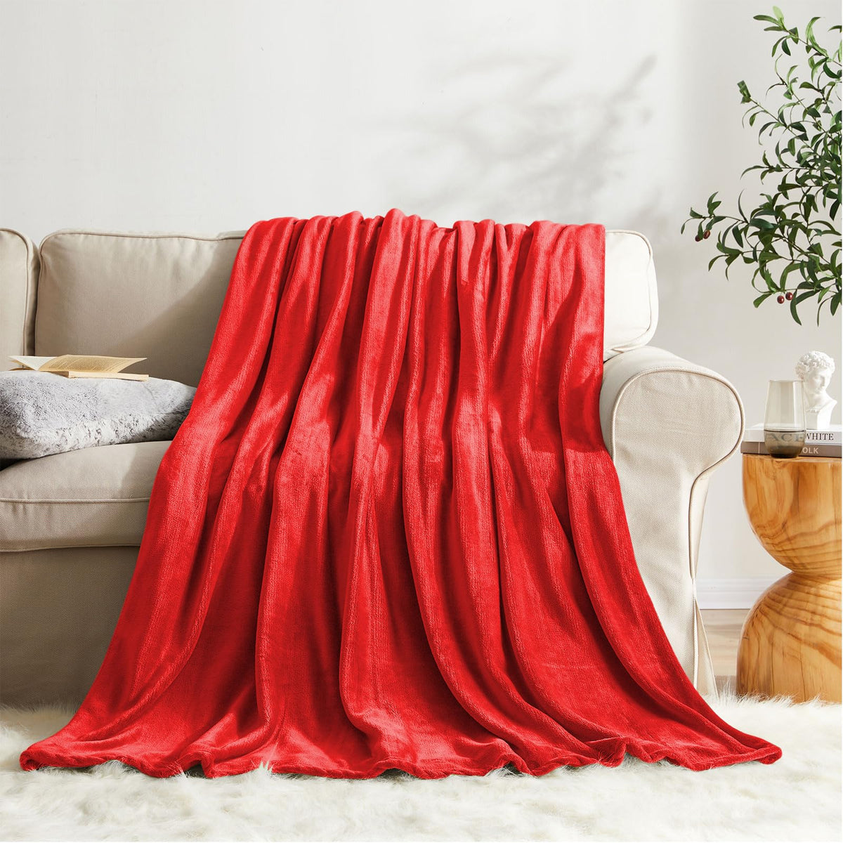 KMUSET Fleece Blanket Throw Size Grey Lightweight Super Soft Cozy Luxury Bed Blanket Microfiber Factory Shop