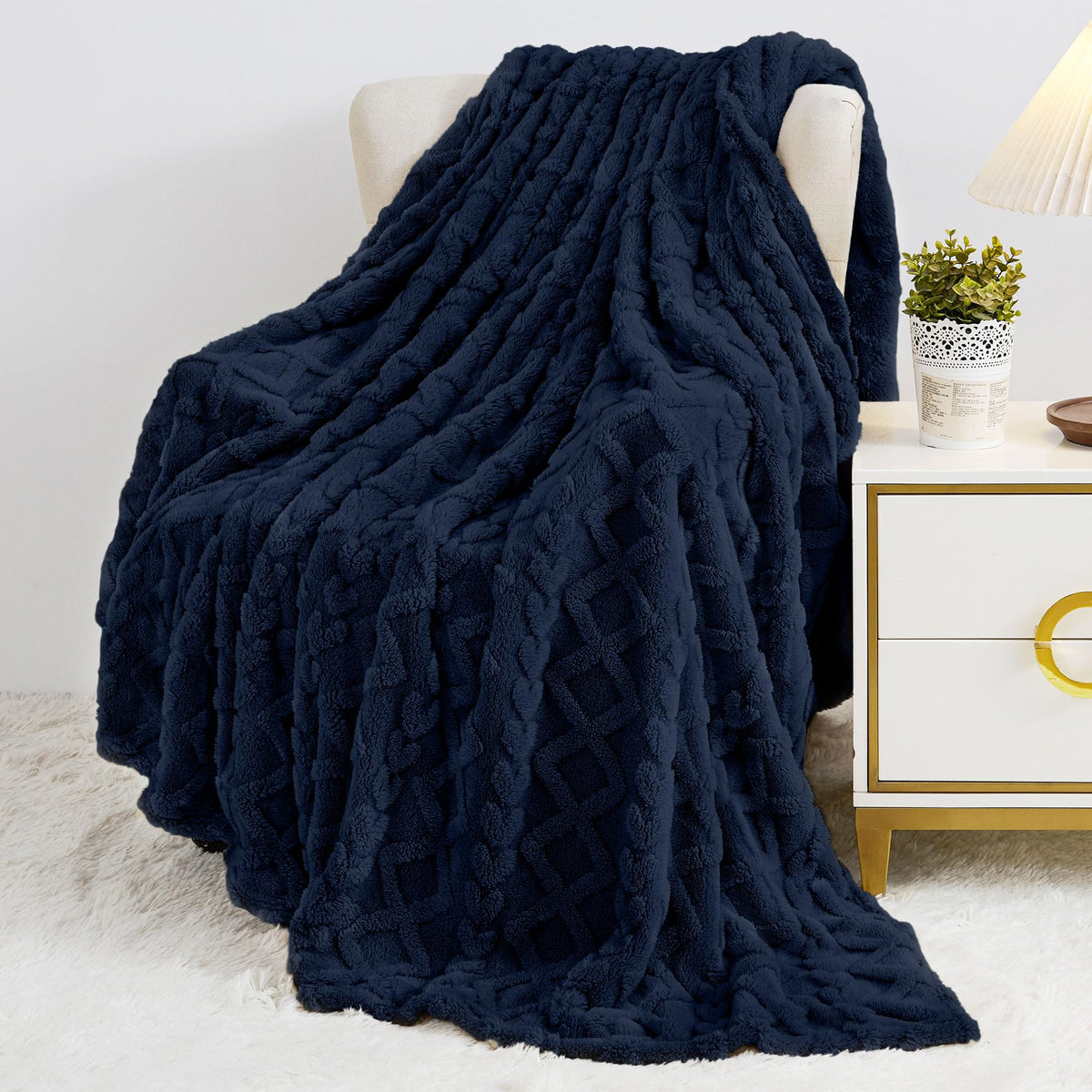 Aganear Fleece Throw Blanket for Couch, Fall Boho Blankets,50"x60" Khaki
