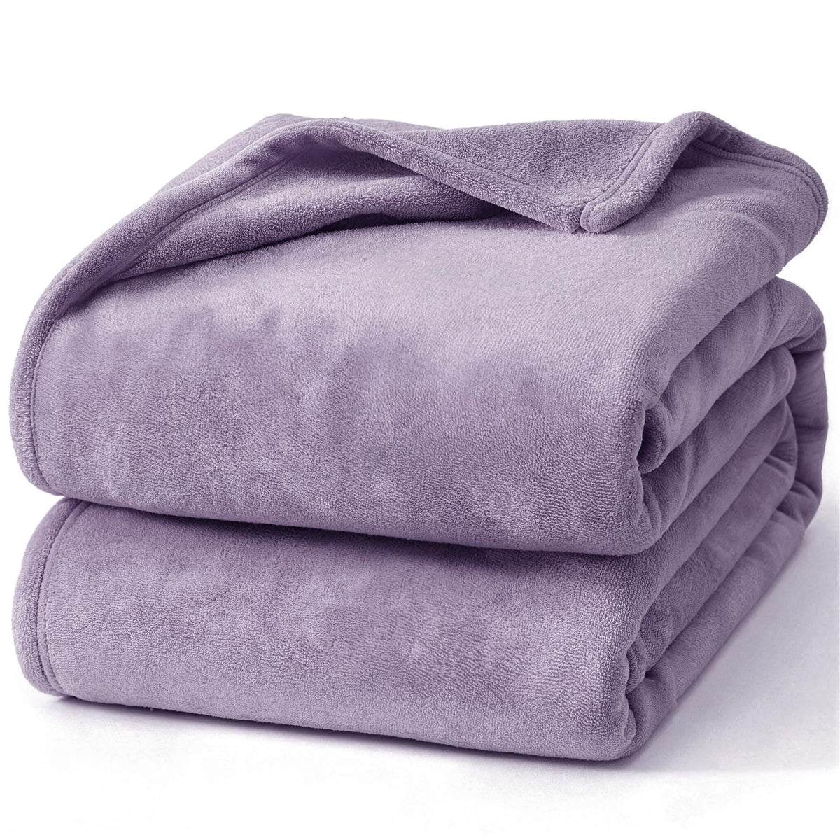 Hansleep Queen Grey Fleece Blanket, Soft Flannel Bed Blanket