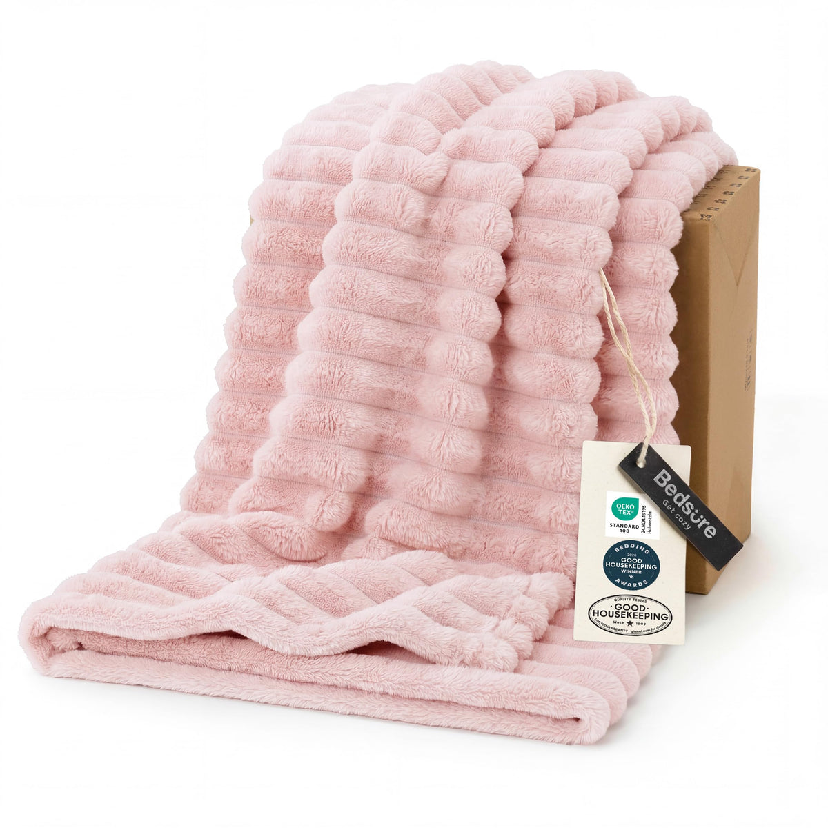 Bedsure GentleSoft White Throw Blanket for Couch - Halloween Fall Decorations for Home Living Room Decor, Cozy Fleece Fall Blanket for Sofa, Birthday Gifts for Women Mom Her, Off White, 50x60 Inches