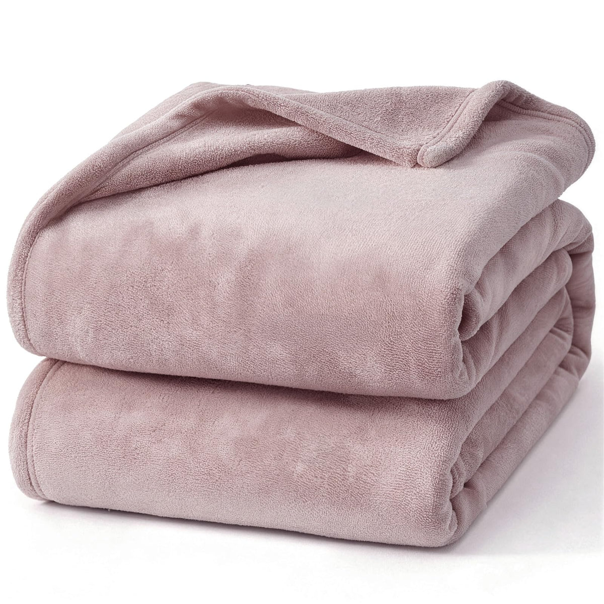 Hansleep Queen Grey Fleece Blanket, Soft Flannel Bed Blanket