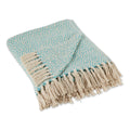 DII Rustic Farmhouse Double Diamond Woven Throw, 50x60, Stone