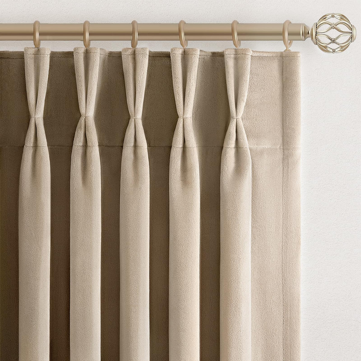 Olive Green Velvet Blackout Curtains 84 Inches 2 Panels Forest Green Elegant Vintage Pinch Pleated Drapes for Living Room Bedroom Thermal Soundproof Back Tab Window Panels,W40 x L84,Home Decor