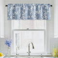 FMFUNCTEX Blue Blackout Floral Curtains, Bedroom, 100X84 Inches, 1 Panel