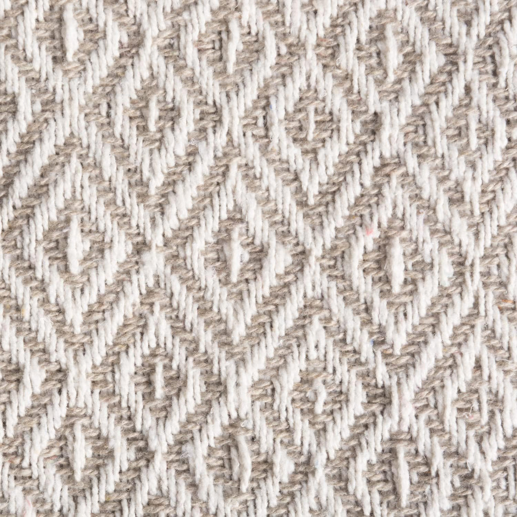 DII Rustic Farmhouse Double Diamond Woven Throw, 50x60, Stone