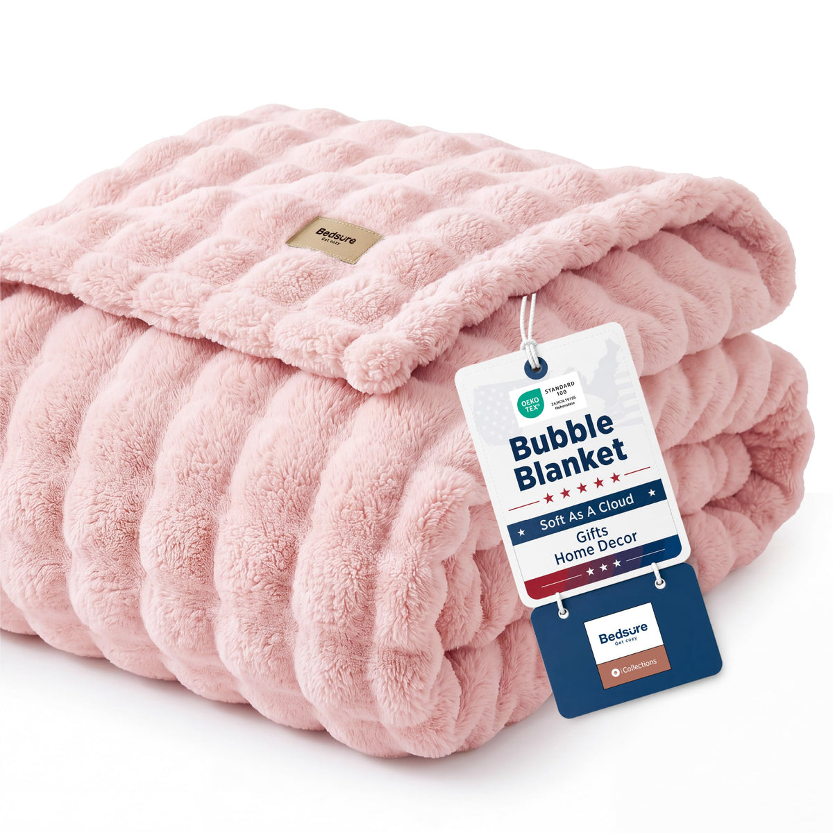 Bedsure Cloud Bubble Blanket, Soft Cozy Throw, Off White, 50"×60"