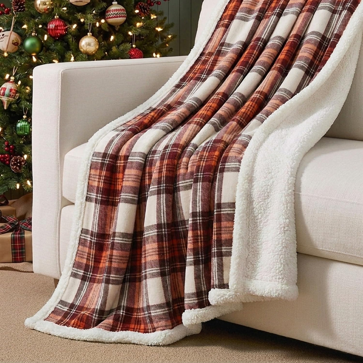 Eddie Bauer - Sherpa Reverse Throw Blanket for Bed or Couch, 50 x 60