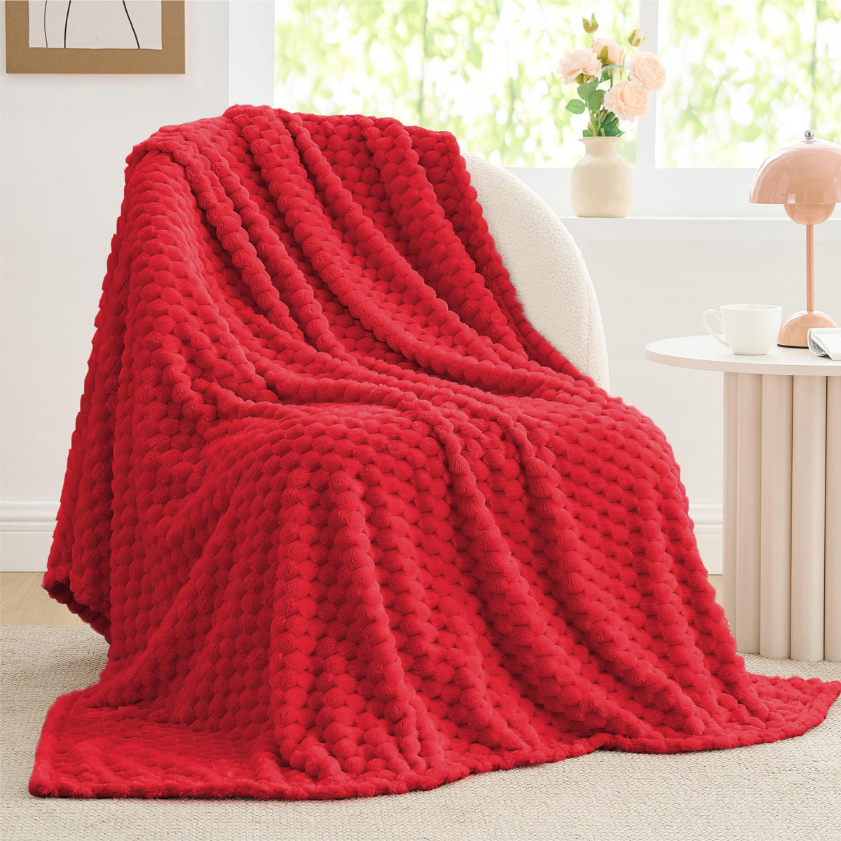 BEDELITE Pink Throw Blanket for Couch, Soft Cozy Gifts for Women, 50 * 60