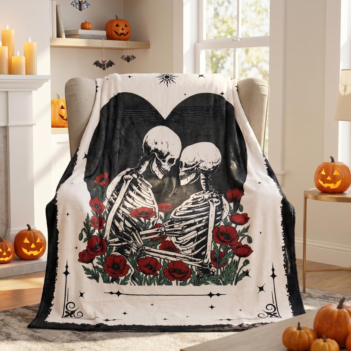Autumn Harvest Flannel Throw Blanket, W50 x L70in