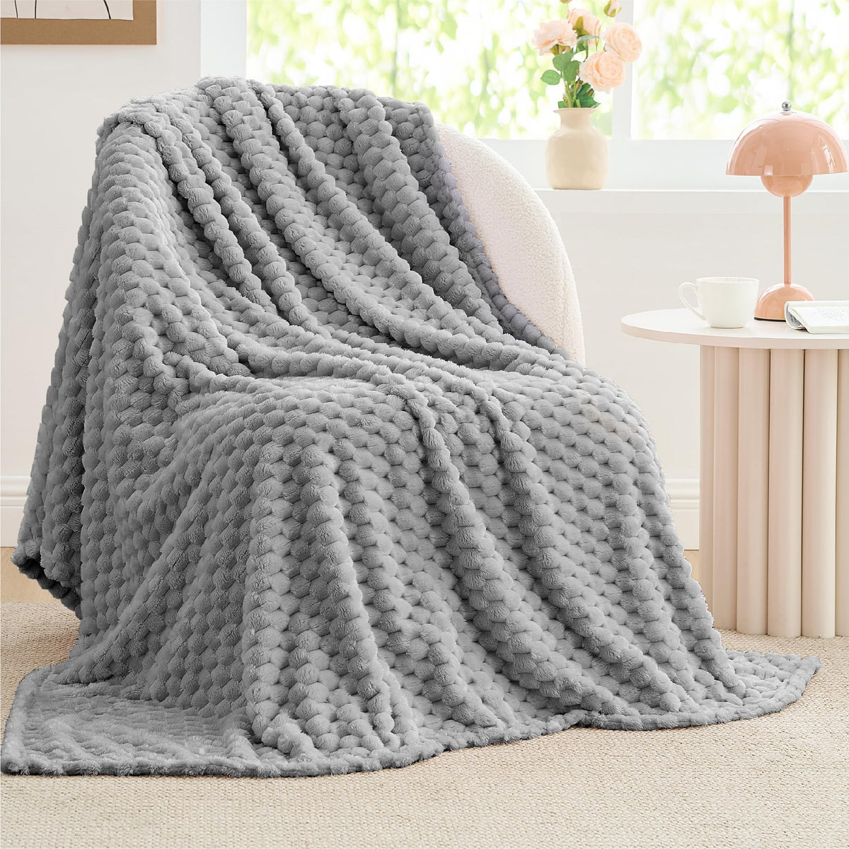 BEDELITE Pink Throw Blanket for Couch, Soft Cozy Gifts for Women, 50 * 60