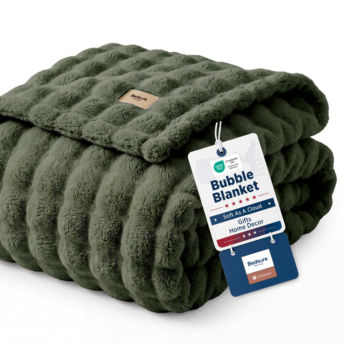 Bedsure Cloud Bubble Blanket, Soft Cozy Throw, Off White, 50"×60"