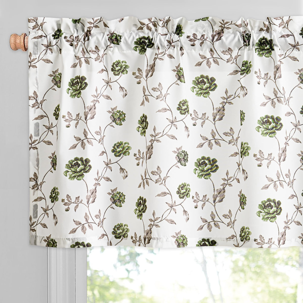 Beauoop Floral 100% Blackout Curtains for Bedroom Red Brown 52x84 2 Panels