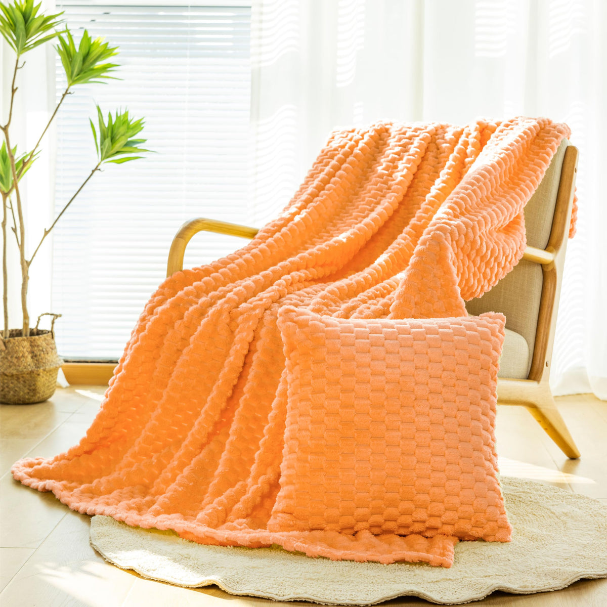 Bnuitland Light Yellow Flannel Throw Blanket (50X40 inches), 300 GSM Fleece Cozy Warm Soft Lightweight Bed Sofa Blanket for Babys and Pets, Suitable for All Seasons