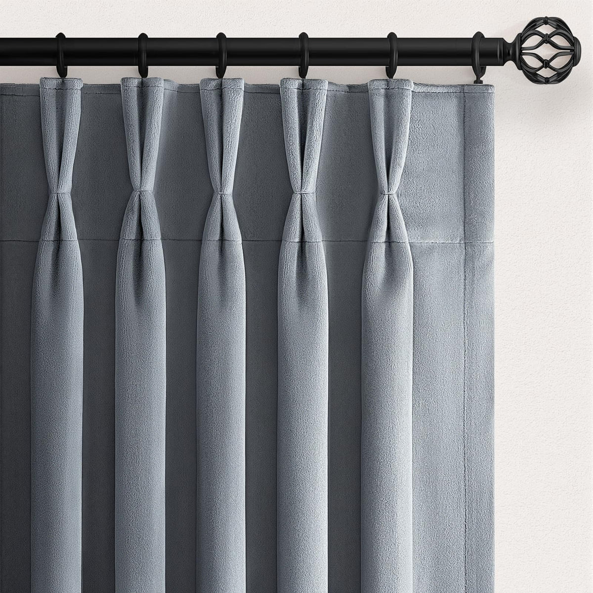 Olive Green Velvet Blackout Curtains 84 Inches 2 Panels Forest Green Elegant Vintage Pinch Pleated Drapes for Living Room Bedroom Thermal Soundproof Back Tab Window Panels,W40 x L84,Home Decor
