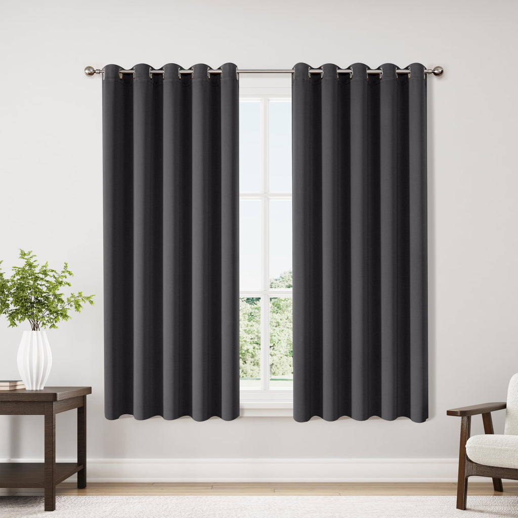 ChrisDowa Blackout Curtains for Bedroom and Living Room 63 Inches Long